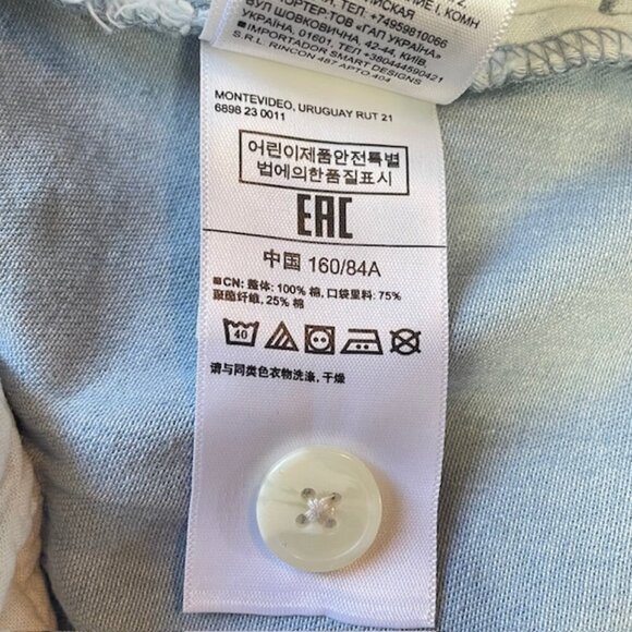 GAP Sleeveless V-Neck Button-Front Cotton Denim Tie Waist Romper - Size 2 - Picture 7 of 8